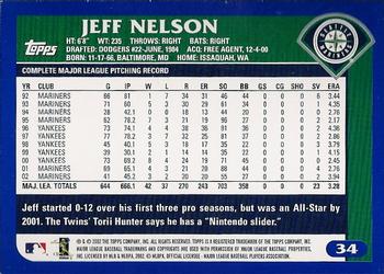 2003 Topps #34 Jeff Nelson Back