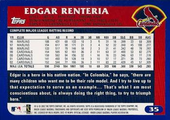 2003 Topps #35 Edgar Renteria Back