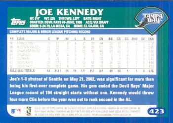 2003 Topps #423 Joe Kennedy Back