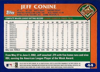 2003 Topps #44 Jeff Conine Back