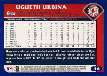 2003 Topps #46 Ugueth Urbina Back
