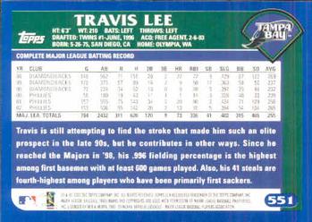 2003 Topps #551 Travis Lee Back