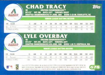 2003 Topps #678 Chad Tracy / Lyle Overbay Back