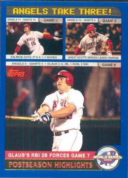 2003 Topps #720 Angels Take Three Front