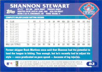 2003 Topps #82 Shannon Stewart Back