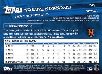 2017 Topps - Limited Edition #14 Travis d'Arnaud Back