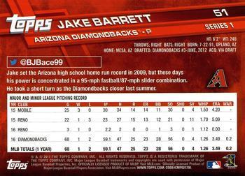 2017 Topps - Limited Edition #51 Jake Barrett Back