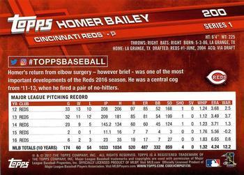 2017 Topps - Limited Edition #200 Homer Bailey Back