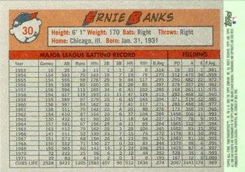 2003 Topps All-Time Fan Favorites #30 Ernie Banks Back