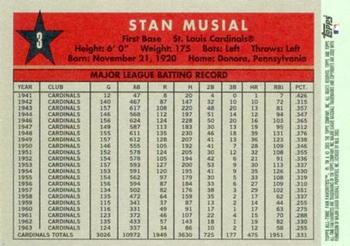 2003 Topps All-Time Fan Favorites #3 Stan Musial Back