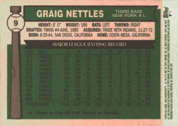 2003 Topps All-Time Fan Favorites #9 Graig Nettles Back