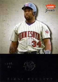 2004 Fleer Greats of the Game - Glory of Their Time #31 GOT Kirby Puckett Front