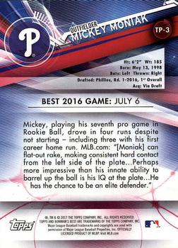 2017 Bowman's Best - Top Prospects #TP-3 Mickey Moniak Back