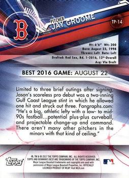 2017 Bowman's Best - Top Prospects #TP-14 Jay Groome Back