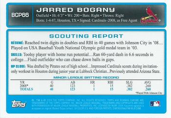 2009 Bowman - Chrome Prospects #BCP66 Jarred Bogany Back