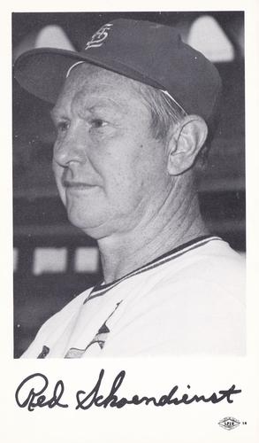 1973 St. Louis Cardinals Photocards #NNO Red Schoendienst Front