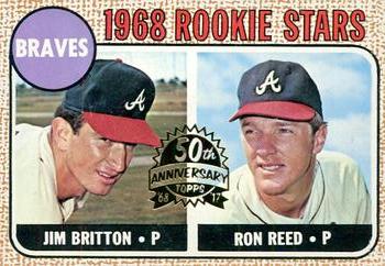 2017 Topps Heritage - 50th Anniversary Buybacks #76 Braves 1968 Rookie Stars (Jim Britton / Ron Reed) Front