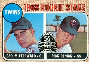 2017 Topps Heritage - 50th Anniversary Buybacks #301 Twins 1968 Rookie Stars - Mitterwald / Renick Front