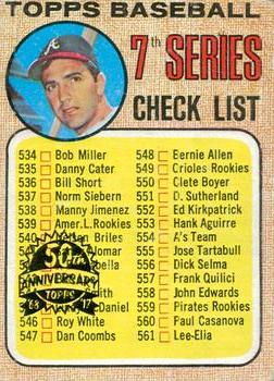 2017 Topps Heritage - 50th Anniversary Buybacks #518 7th Series Checklist Front