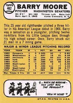 2017 Topps Heritage - 50th Anniversary Buybacks #462 Barry Moore Back