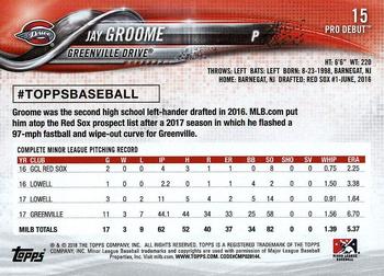 2018 Topps Pro Debut #15 Jay Groome Back