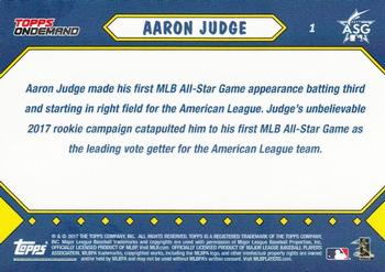 2017 Topps On-Demand MLB All-Star Game #1 Aaron Judge Back