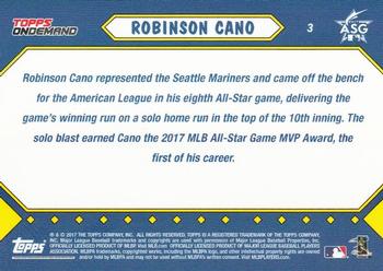 2017 Topps On-Demand MLB All-Star Game #3 Robinson Cano Back