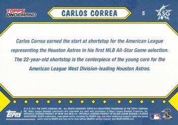 2017 Topps On-Demand MLB All-Star Game #5 Carlos Correa Back