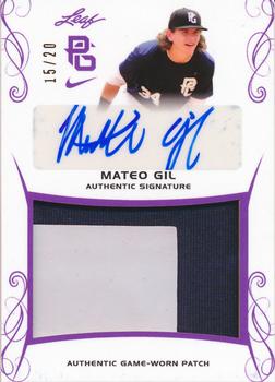 2017 Leaf Perfect Game National Showcase - Patch Autographs Purple #PA-MG2 Mateo Gil Front