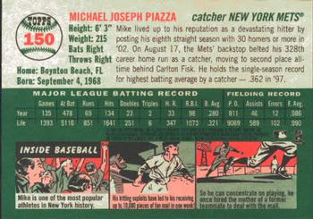 2003 Topps Heritage #150 Mike Piazza Back