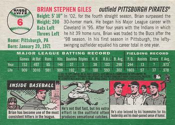 2003 Topps Heritage #6 Brian Giles Back