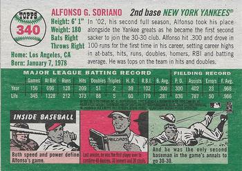 2003 Topps Heritage #340 Alfonso Soriano Back