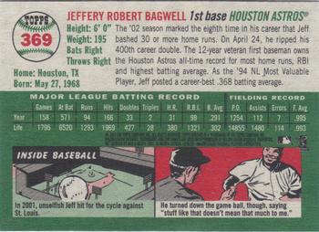 2003 Topps Heritage #369 Jeff Bagwell Back