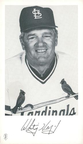 1986 St. Louis Cardinals Photocards #NNO Whitey Herzog Front