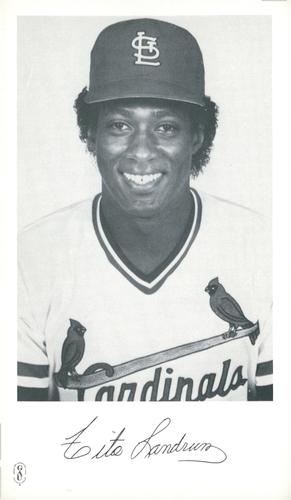 1986 St. Louis Cardinals Photocards #NNO Tito Landrum Front