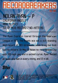 2003 Topps - Record Breakers Nolan Ryan #RB-NR1 Nolan Ryan Back