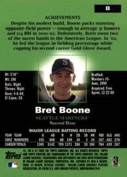 2003 Topps Pristine #8 Bret Boone Back
