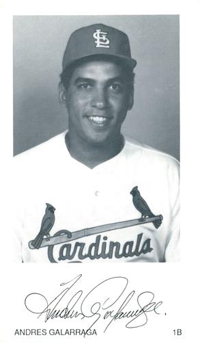 1992 St. Louis Cardinals Photocards #NNO Andres Galarraga Front