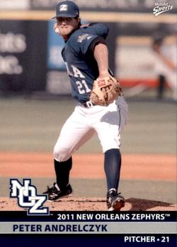 2011 MultiAd New Orleans Zephyrs #2 Peter Andrelczyk Front