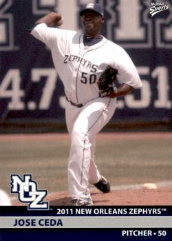 2011 MultiAd New Orleans Zephyrs #4 Jose Ceda Front