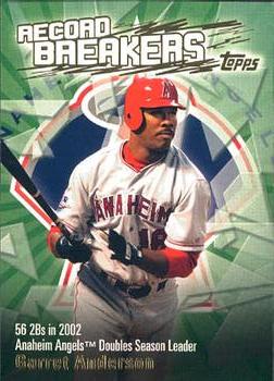 2003 Topps - Record Breakers (Series Two) #RB-GA Garret Anderson Front