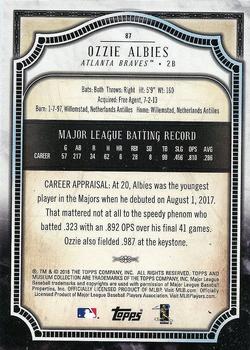 2018 Topps Museum Collection #87 Ozzie Albies Back