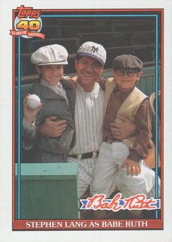 1991 Topps Babe Ruth Movie Promo #2 Stephen Lang as Babe Ruth Front