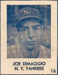 1948 Blue Tint (R346) #16 Joe DiMaggio Front