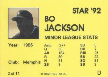 1992 Star Bo Jackson #2 Bo Jackson Back
