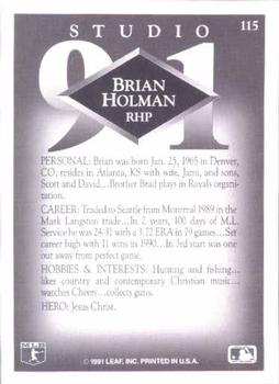1991 Studio #115 Brian Holman Back