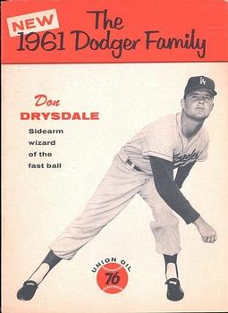 1961 Union Oil 76 Meet The Dodger Family Booklets #NNO Don Drysdale Front