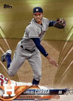 2018 Topps - Gold #30 Carlos Correa Front
