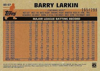 2018 Topps - 1983 Topps Baseball 35th Anniversary Black #83-57 Barry Larkin Back