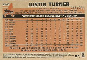 2018 Topps - 1983 Topps Baseball 35th Anniversary Black #83-60 Justin Turner Back